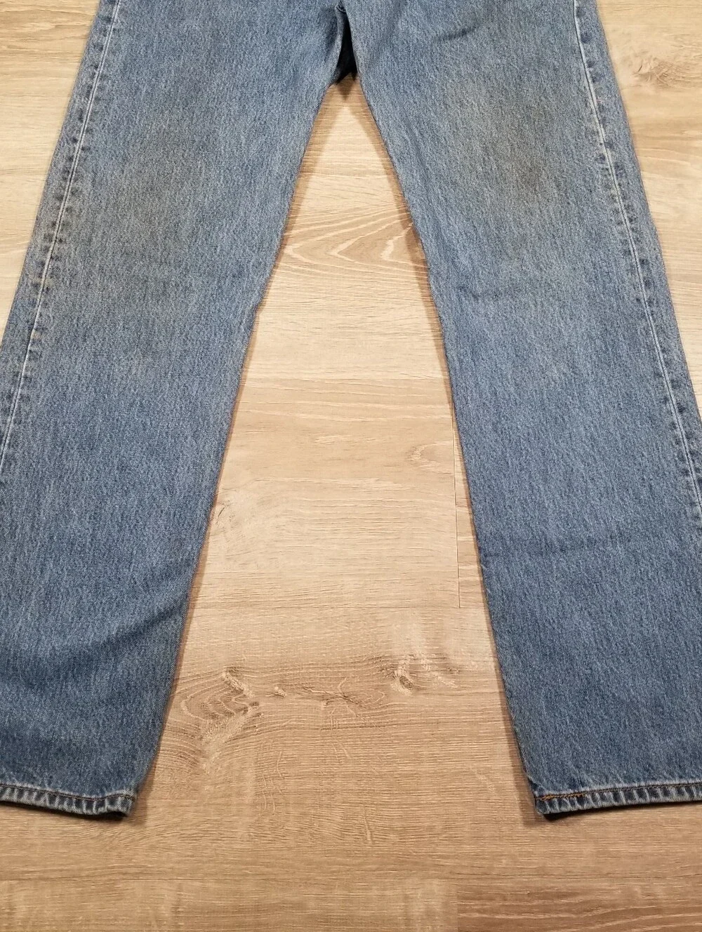 Vintage Y2K Levis 501 Jeans Mens 34x34 Button Fly Straight Leg Blue Denim